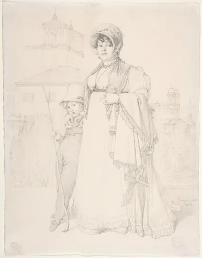 Madame Guillaume Guillon Lethière, née Marie-Joseph-Honorée Vanzenne, and her son Lucien Lethière by Jean Auguste Dominique Ingres