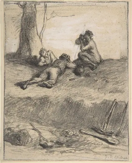 Roadworkers at Lunch by Jean-François Millet